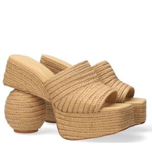 Cult Gaia Tan Platform Shoes